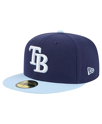 New Era Men's Navy/Light Blue Tampa Bay Rays Color Pack 2-Tone 59FIFTY Fitted Hat