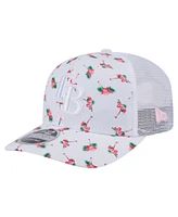 New Era Men's White Tampa Bay Rays Flamingo Mesh Back 9SEVENTY Stretch-Snap Hat