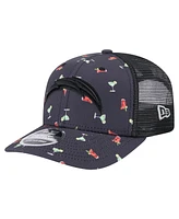New Era Men's Navy/Black Los Angeles Chargers Adventure Drinks Pattern 9SEVENTY Stretch Snap Hat