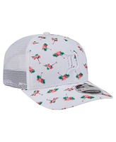 New Era Men's White Detroit Tigers Flamingo Mesh Back 9SEVENTY Stretch-Snap Hat