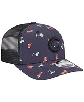 New Era Men's Black Chicago Cubs Adventure Drinks Pattern 9SEVENTY Stretch-Snap Hat