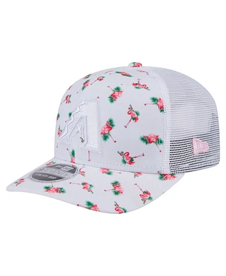 New Era Men's White Arizona Diamondbacks Flamingo Mesh Back 9SEVENTY Stretch-Snap Hat