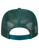 New Era Men's Green New York Jets Main Trucker 9SEVENTY Stretch snap Hat