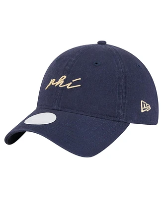 New Era Women's Navy Philadelphia Union Script 9TWENTY Adjustable Hat