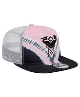 New Era Men's Black/Light Pink Inter Miami Cf Tie-Dye Adjustable Golfer Hat