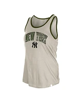 New Era Women's Cream York Yankees Armed Forces Tank Top