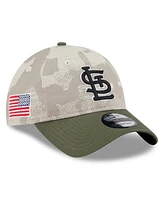 New Era Men's Light Beige/Olive St. Louis Cardinals 2025 Armed Forces Day 9TWENTY Adjustable Hat