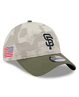 New Era Men's Light Beige/Olive San Francisco Giants 2025 Armed Forces Day 9TWENTY Adjustable Hat