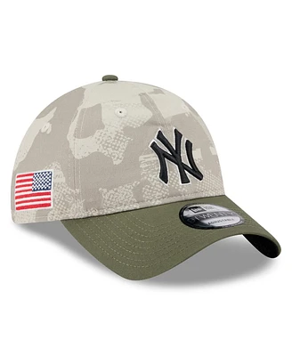 New Era Men's Light Beige/Olive New York Yankees 2025 Armed Forces Day 9TWENTY Adjustable Hat