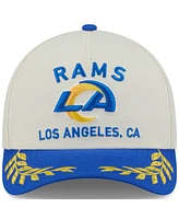 New Era Men's Cream/Royal Los Angeles Rams 2025 Nfl Draft 9FORTY A-Frame M-Crown Adjustable Hat