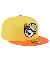 New Era Men's Yellow Spokane Indians Copa de la Diversion 59FIFTY Fitted Hat