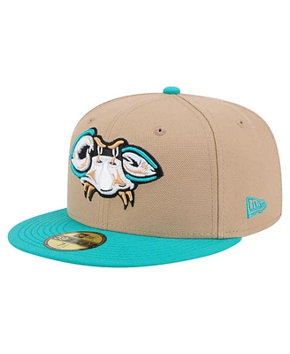New Era Men's Beige Bowie Baysox Copa de la Diversion 59FIFTY Fitted Hat