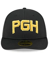 New Era Men's Black Pittsburgh Pirates City Connect Batting Practice Low Profile 59FIFTY Fitted Hat