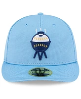 New Era Men's Light Blue Milwaukee Brewers City Connect Batting Practice Low Profile 59FIFTY Fitted Hat