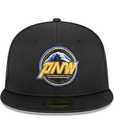 New Era Men's Black Seattle Mariners City Connect Batting Practice 59FIFTY Fitted Hat