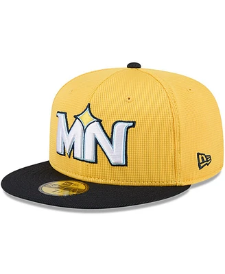 New Era Men's Yellow/Black Minnesota Twins City Connect Batting Practice 59FIFTY Fitted Hat