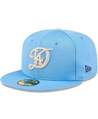 New Era Men's Light Blue Los Angeles Dodgers City Connect Batting Practice 59FIFTY Fitted Hat