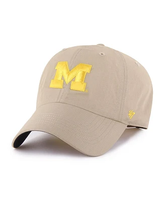 '47 Brand Men's Khaki Michigan Wolverines Clean Up Brrr Adjustable Hat