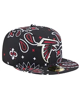 New Era Men's Black Atlanta Falcons Paisley 59FIFTY Fitted Hat