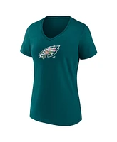 Logo Athletic Women's Midnight Green Philadelphia Eagles Number 1 Mom Floral V-Neck T-Shirt
