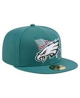 New Era Men's Midnight Green Philadelphia Eagles State Stitch 59FIFTY Fitted Hat