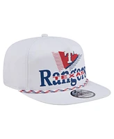 New Era Men's White Texas Rangers Collide Golfer Snapback Hat