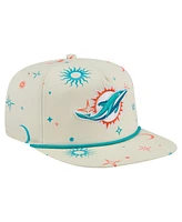 New Era Men's Cream Miami Dolphins Celestial Golfer Adjustable Hat