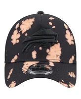 New Era Men's Black Buffalo Bills Bleached 9FORTY A-Frame Adjustable Hat