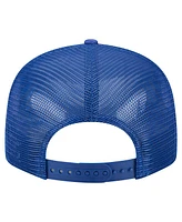 New Era Men's Royal Chicago Cubs Split Panel 9FIFTY Trucker Snapback Hat