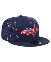 New Era Men's Navy Washington Capitals Americana Fireworks 59FIFTY Fitted Hat