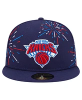 New Era Men's Navy York Knicks Americana Fireworks 59FIFTY Fitted Hat