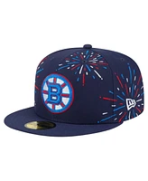 New Era Men's Navy Boston Bruins Americana Fireworks 59FIFTY Fitted Hat
