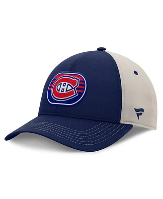 Fanatics Men's Navy/Gray Montreal Canadiens 2025 Stanley Cup Playoffs Locker Room Trucker Adjustable Hat