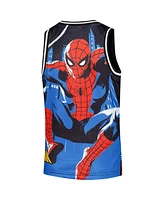 Lids Big Boys and Girls Black Spider-Man Print Mesh Fashion Jersey