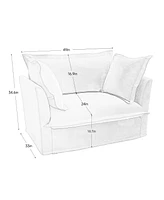 Chenille Armchair Set (2), Deep-Seated and Soft for Living, Reading & More