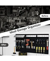 Wall-Mounted Pegboard Kit with 3 Pegboards for Garage Workshop