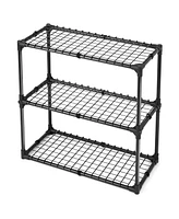3-Shelf Wire Rack with Cover: Heavy-Duty Storage Solution for Home and Business