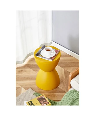 Price stool musturd plastic stylish yellow side table