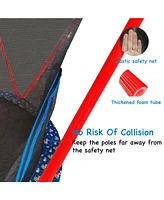 66" Trampoline for Kids Toddler Indoor Outdoor Small Trampolines for Baby with heighten net No-Gap Design for Kids