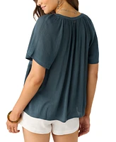 O'Neill Juniors' Aylee Split-Neck Top