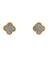 Pre-Owned Van Cleef & Arpels Sweet Alhambra Stud Earrings 18K Gold and Mother of Pearl
