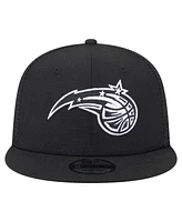 New Era Men's Black Orlando Magic 9FIFTY Snapback Trucker Hat
