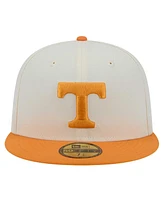New Era Men's Cream Tennessee Volunteers Chrome 59FIFTY Fitted Hat