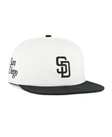'47 Brand Men's White/Black San Diego Padres Foundation Captain Snapback Hat