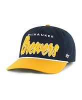 '47 Brand Men's Navy Milwaukee Brewers Drop Shadow Rope Hitch Adjustable Hat