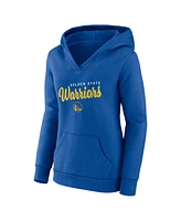 Logo Athletic Women's Royal Golden State Warriors Triumphant V-Neck Pullover Hoodie
