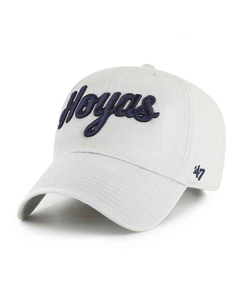 '47 Brand Men's Gray Georgetown Hoyas Clean Up Adjustable Hat