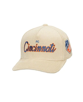 Mitchell & Ness Men's Cream Fc Cincinnati Corduroy Off Pro Crown Adjustable Hat