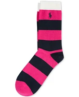 Polo Ralph Lauren Women's Large Rugby Stripes Slack Socks 79454