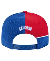 New Era Men's Royal/Red Chicago Cubs Retro Split Corduroy Snapback Hat